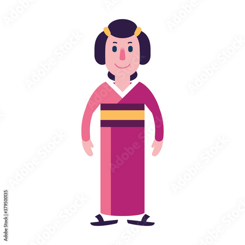 Isolated person asian people ethnicity icon - Vector
