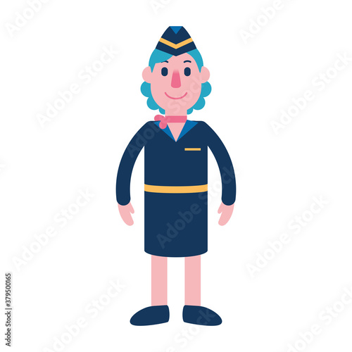 Isolated person assist people ethnicity icon - Vector