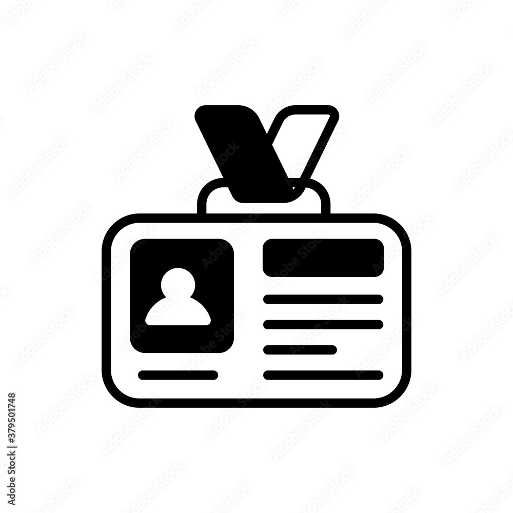 Fototapeta premium Employee Card Vector Style Icon. EPS 10 