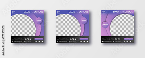 School admission open social media post template