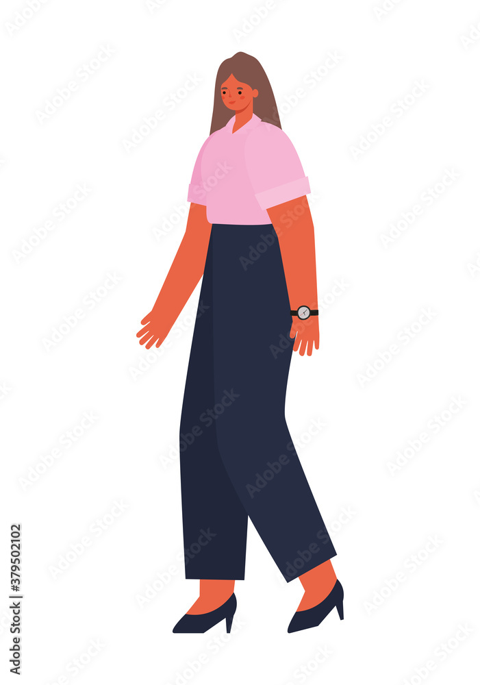 woman cartoon with brown hair vector design woman cartoon with brown hair vector design