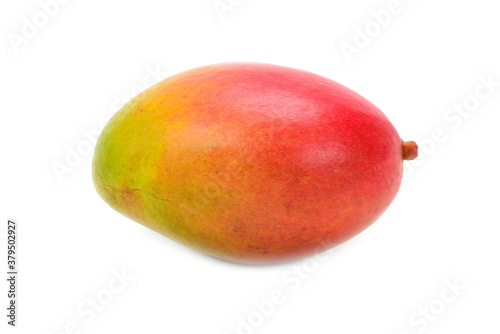 Whole ripe mango isolated on white background