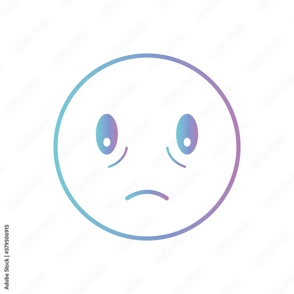 emoji with insomnia gradient style icon vector design emoji with insomnia gradient style icon vector design
