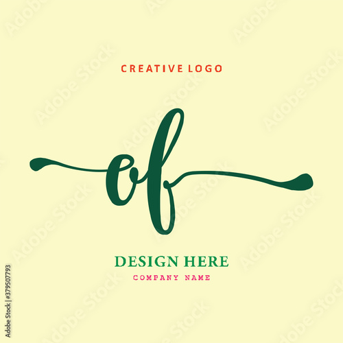 Pharmacy OF letter logo is simple, easy to understand and authoritative