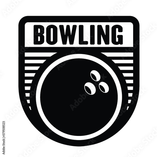 Bowling logo template, vector art graphic. Ideal for bowling club and team logo, t-shirt design.