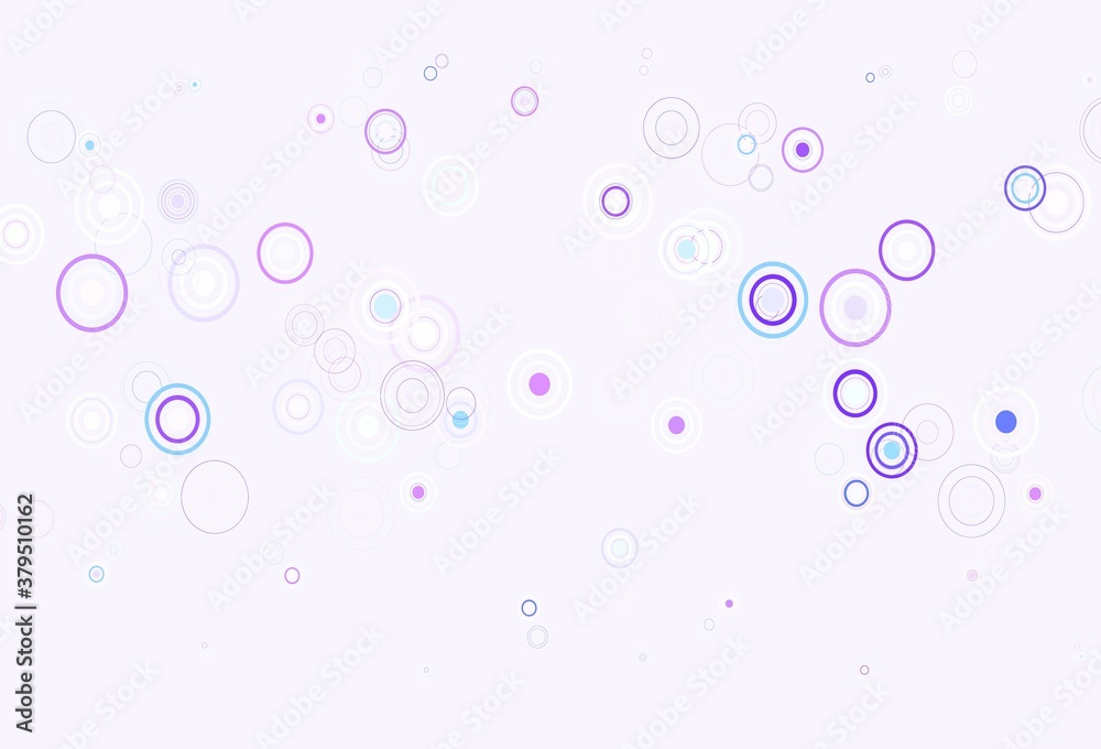 Light Pink, Blue vector pattern with spheres.