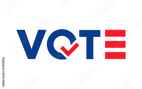 Vote 2020. United States of America presidential election day, November 3. Graphic design elements for USA political event.