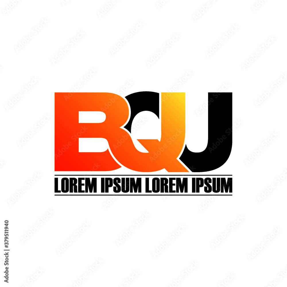 BQU letter monogram logo design vector BQU letter monogram logo design vector