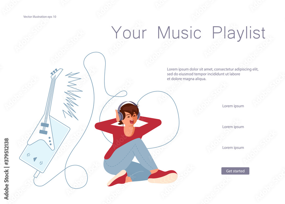 Webpage of music catalog