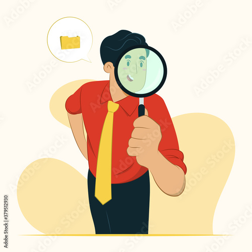 File searching concept illustration