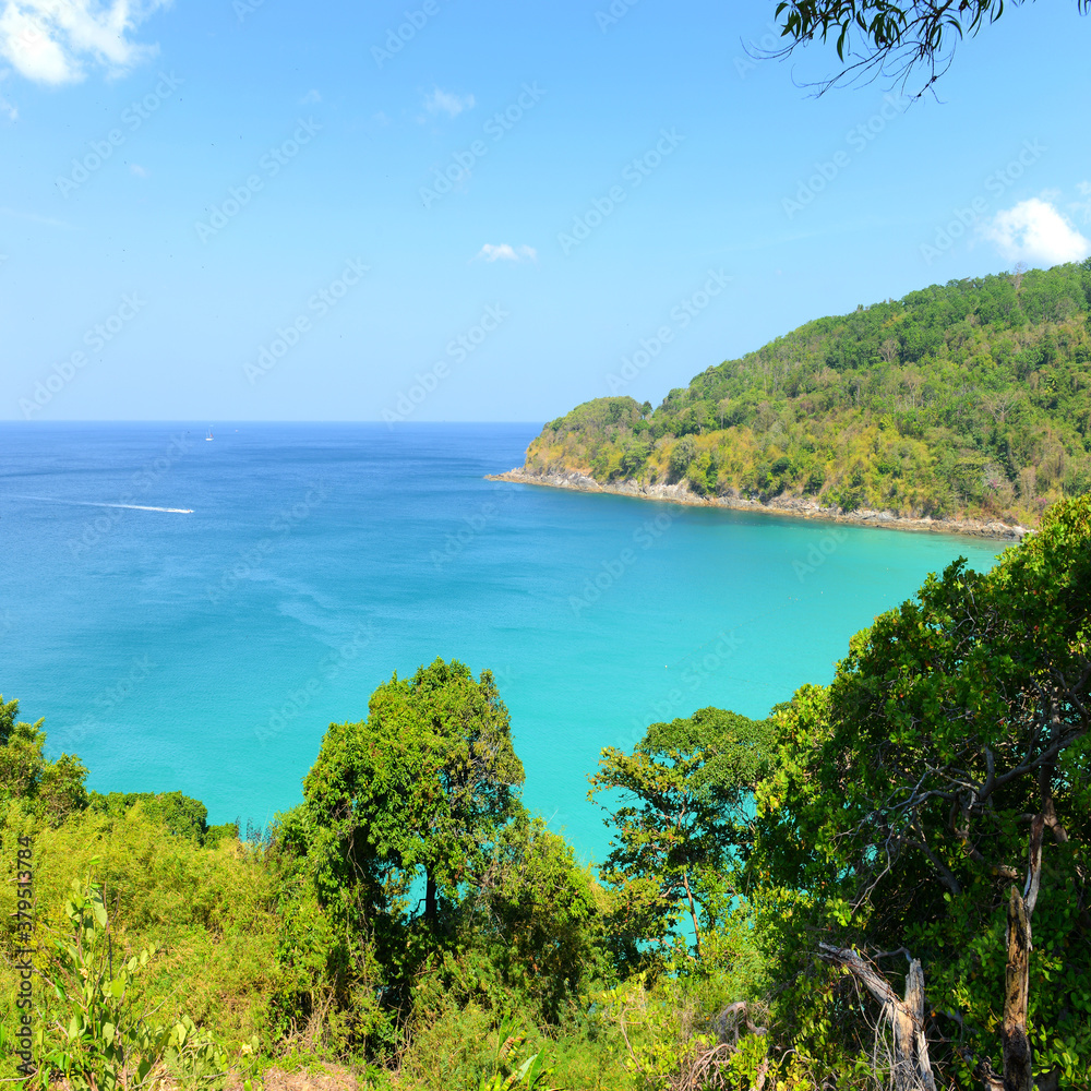 Nature scene tropical beach and blue sky Nature scene tropical beach and blue sky