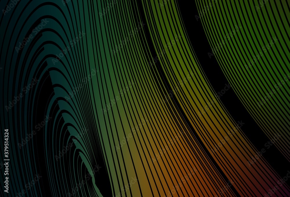Dark Green, Red vector template with curved lines. Dark Green, Red vector template with curved lines.