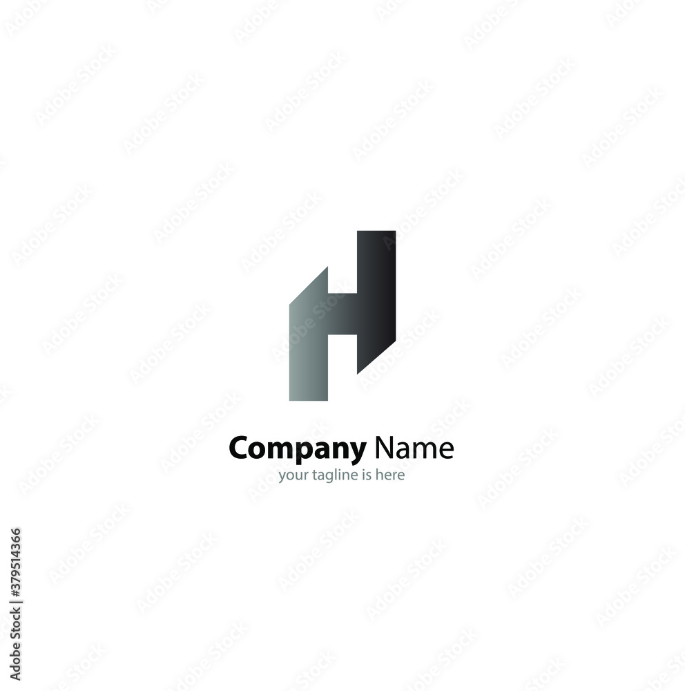The simple elegant logo of letter H with white background The simple elegant logo of letter H with white background