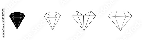 Dimond icons set great for any use. illustration photo
