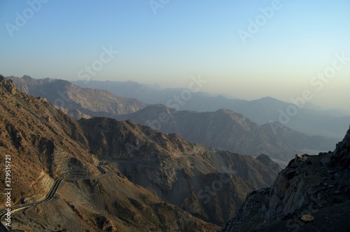 High mountain view on clear weather