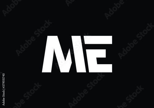 Initial Monogram Letter M E Logo Design Vector Template. M E Letter Logo Design 