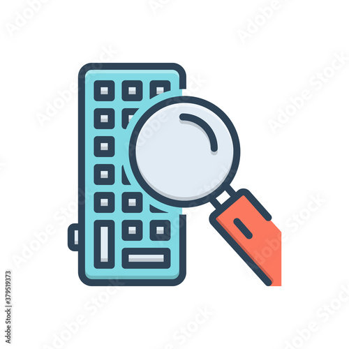Color illustration icon for keylogger