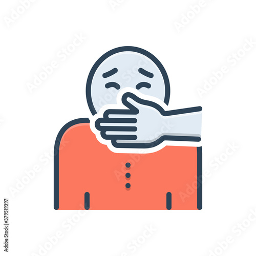 Color illustration icon for kidnapping