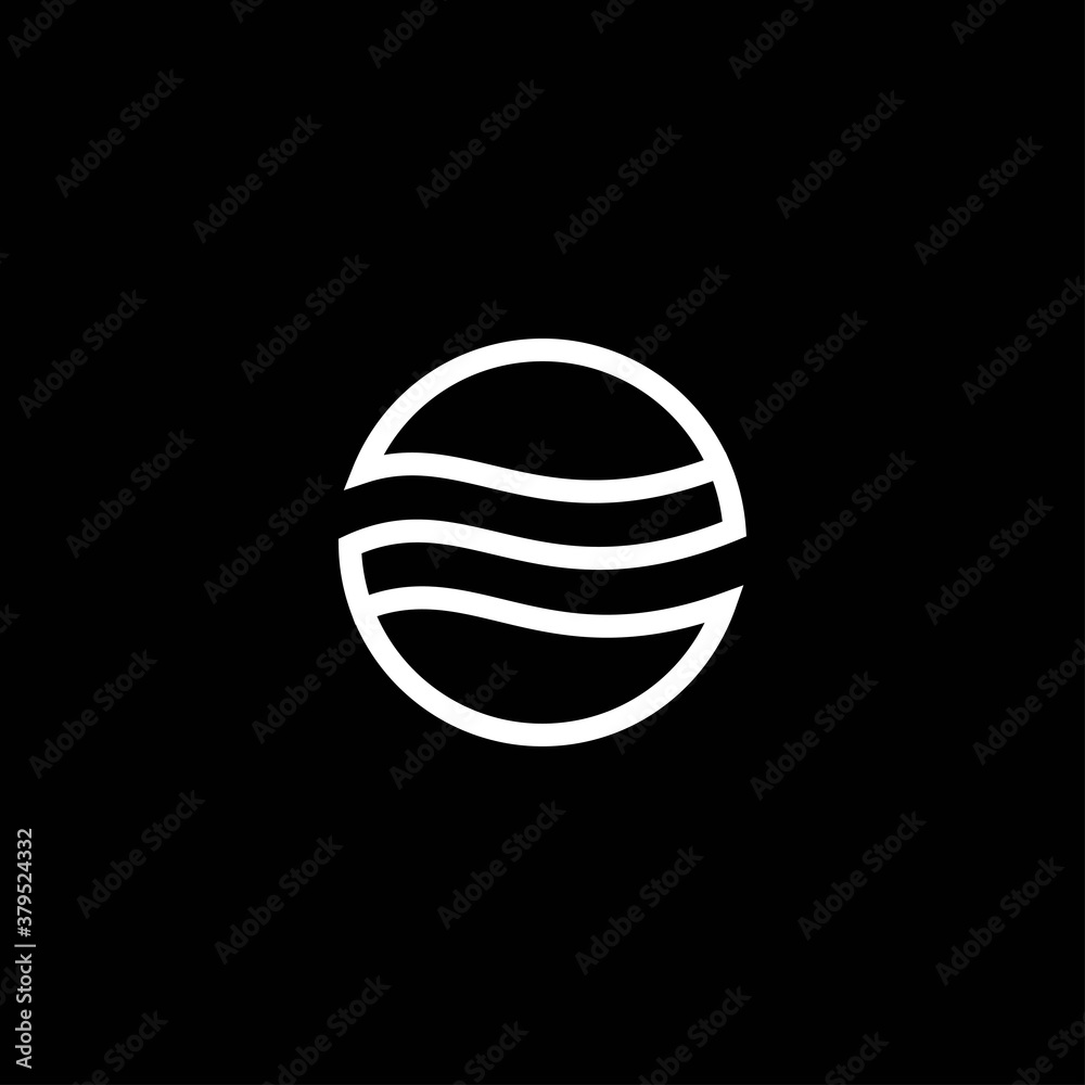 Modern and elegant water world symbol logo