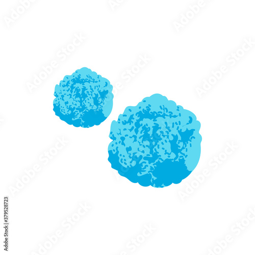 Fotografie Microscopic unicellular bacteria, germ or virus
