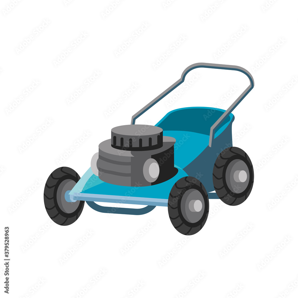 garden grass cutter detailed style icon vector design