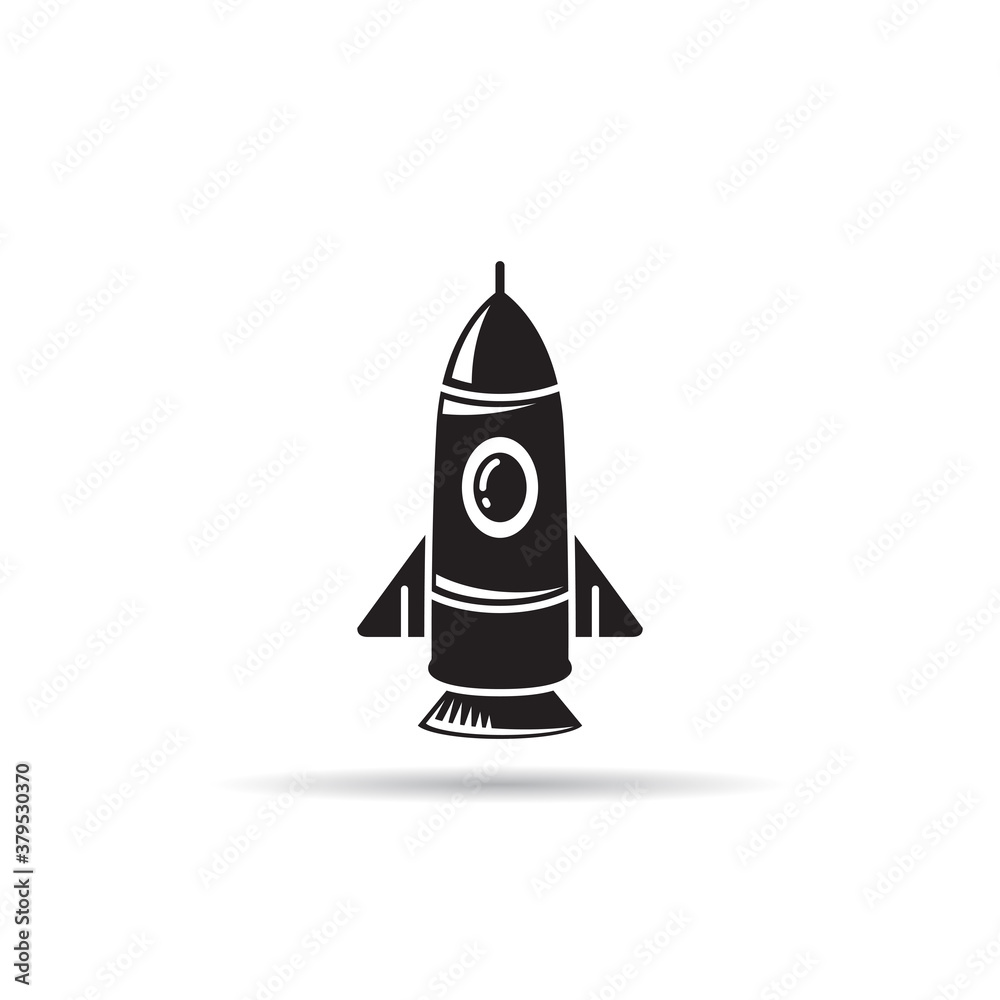 Fototapeta premium rocket and spaceship icon vector