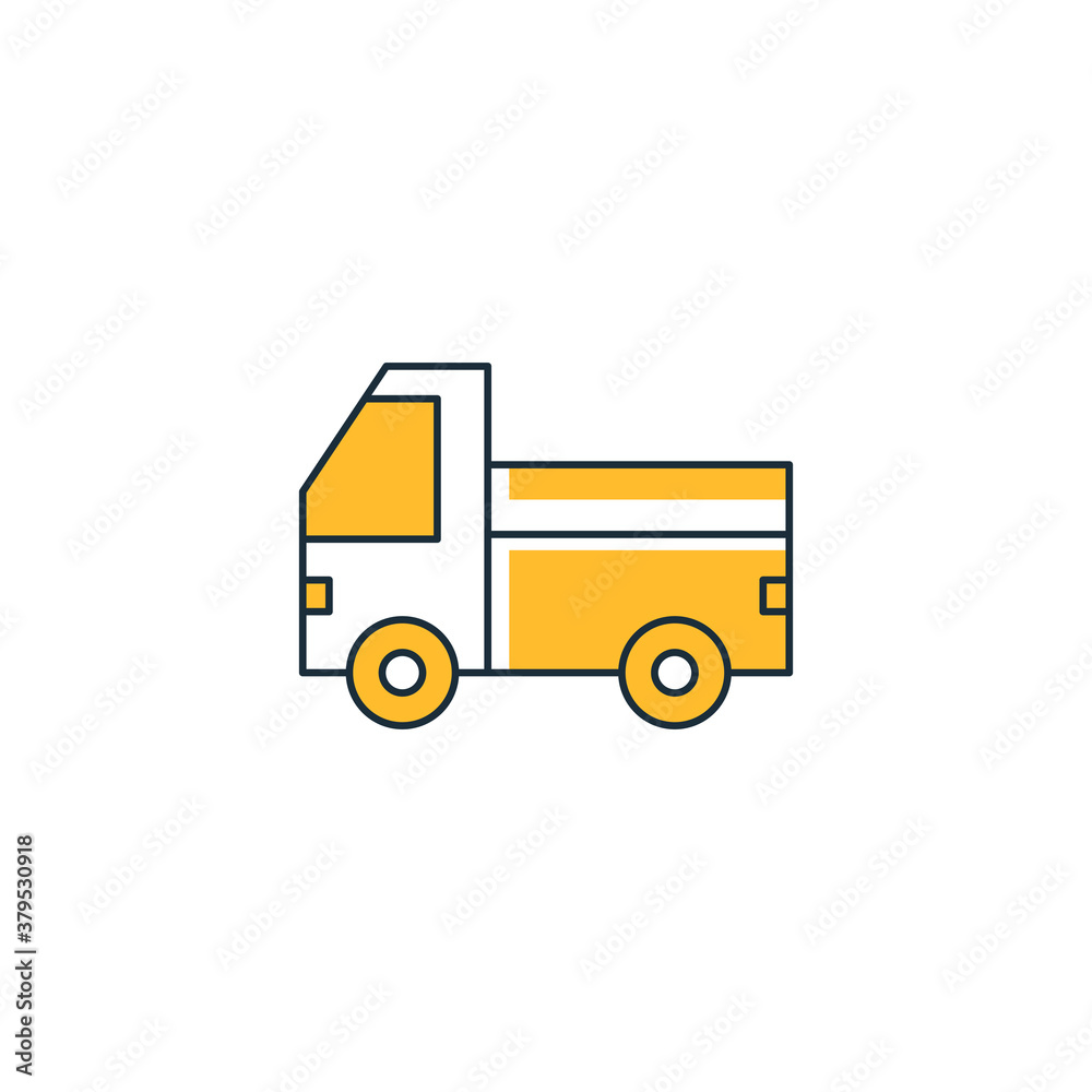 truck icon yellow theme design