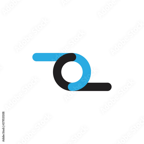 Recycle O letter logo design vector