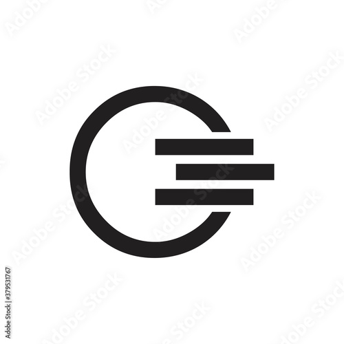 CE letter logo design vector