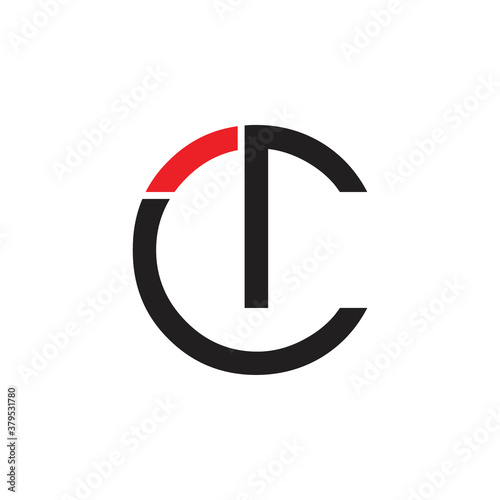 CT letter logo design vector
