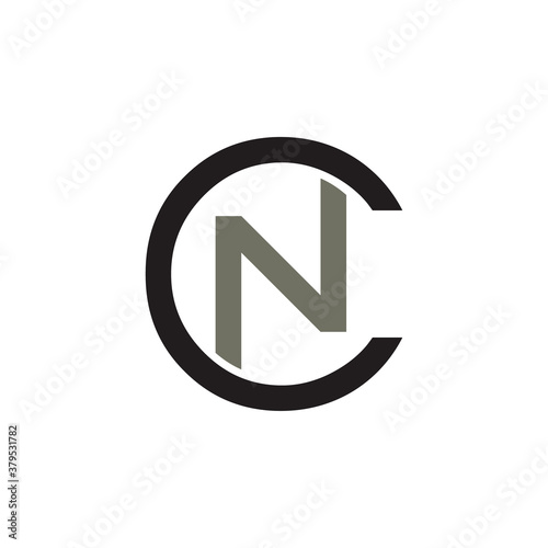 CN letter logo design vector