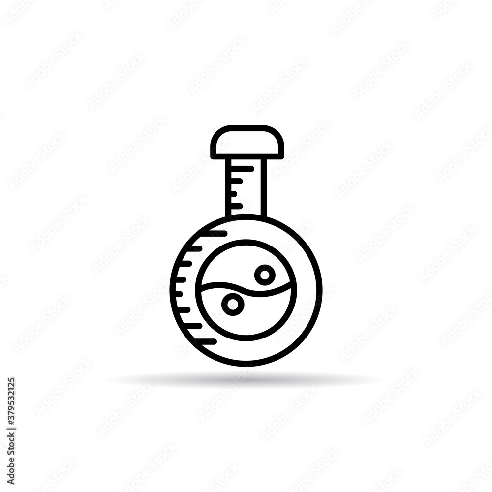 Obraz premium poison flask line icon vector