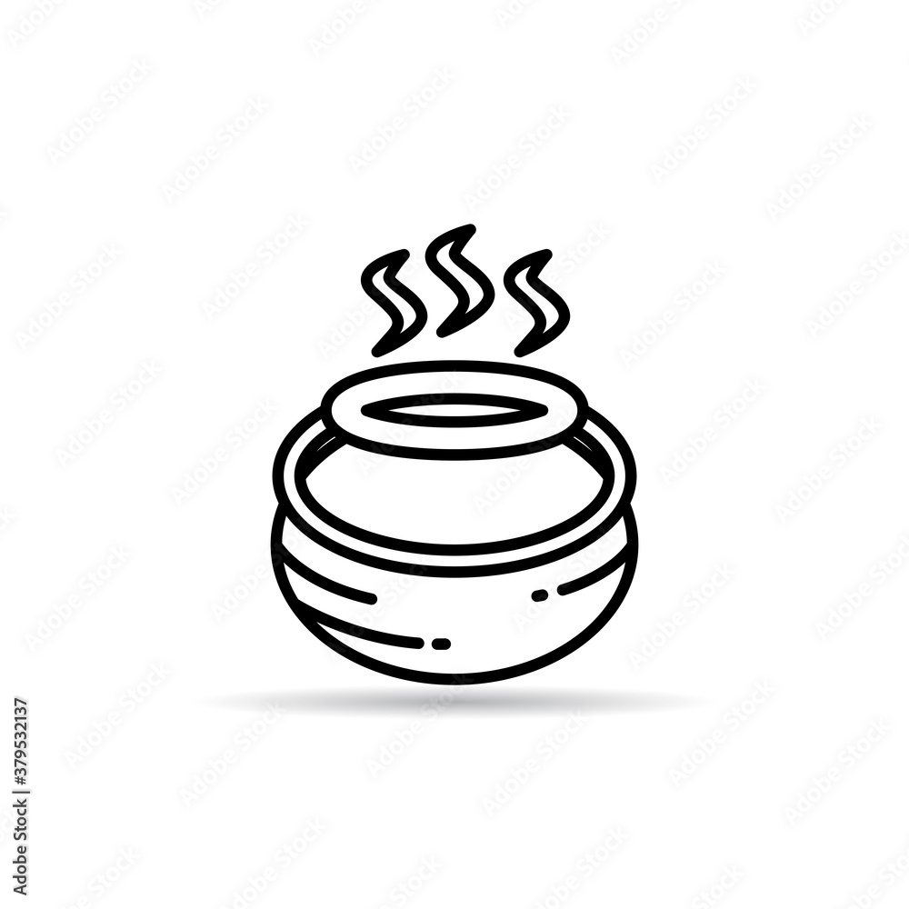 witch cauldron line icon vector illustration witch cauldron line icon vector illustration