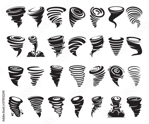 typhoon, hurricane, tornado symbol vector illustration photo