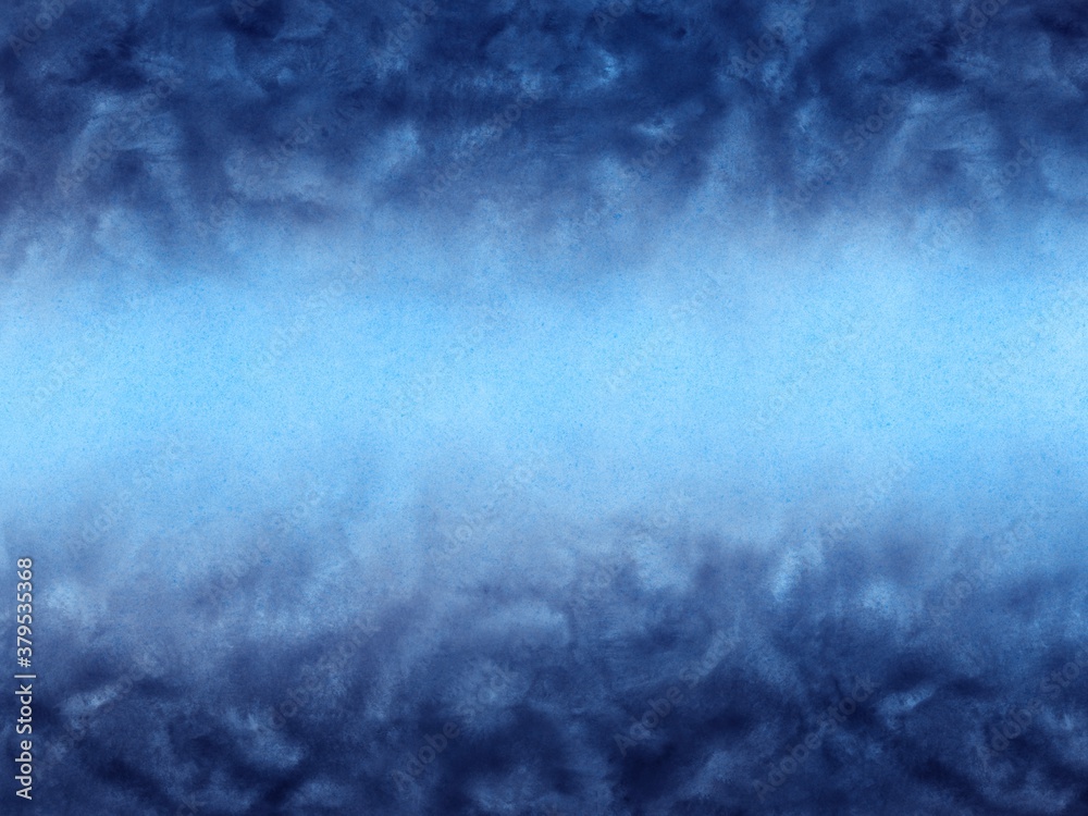 Blue abstract background. Watercolor imitation (for banner, wallpaper, backdrop)