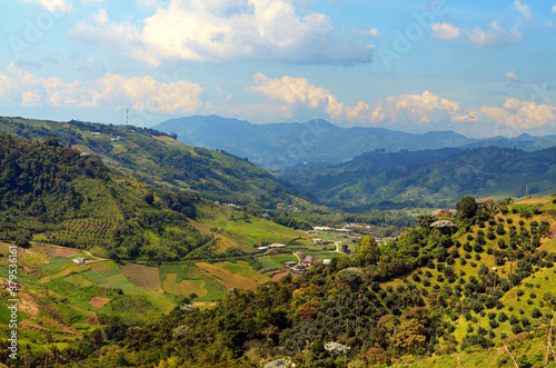 Colombia - Farms south of Pereira on the way to Salento