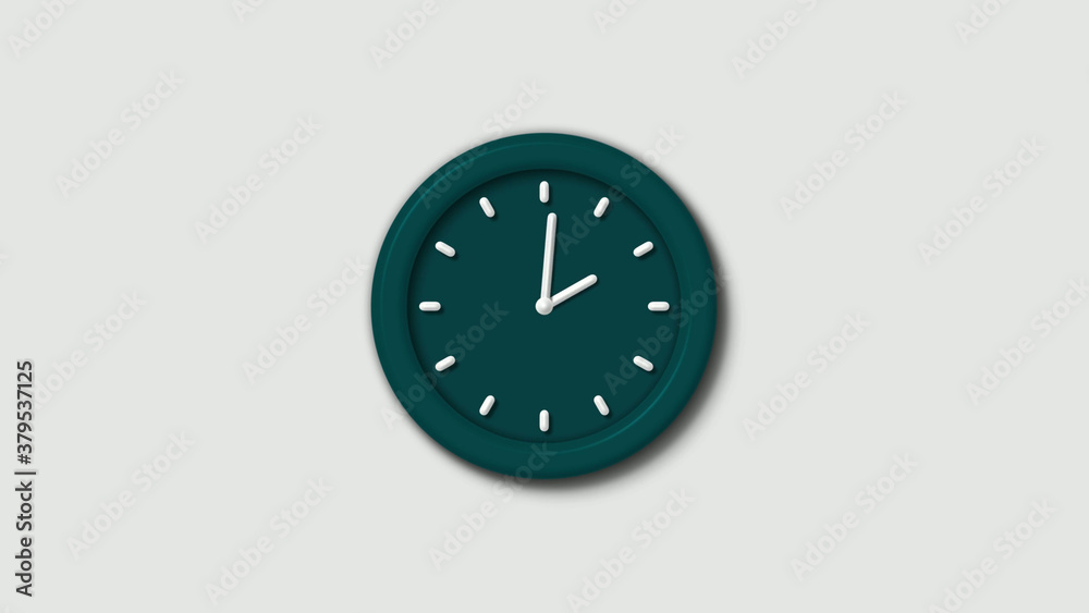 New cyan dark 3d wall clock on white background,wall clock New cyan dark 3d wall clock on white background,wall clock