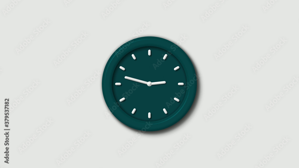 New cyan dark 3d wall clock on white background,wall clock New cyan dark 3d wall clock on white background,wall clock