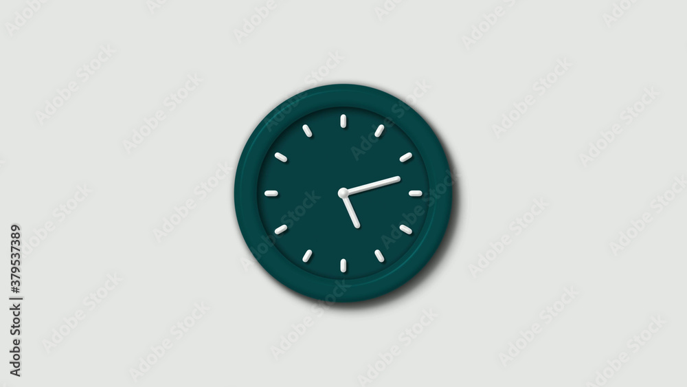 New cyan dark 3d wall clock on white background,wall clock New cyan dark 3d wall clock on white background,wall clock