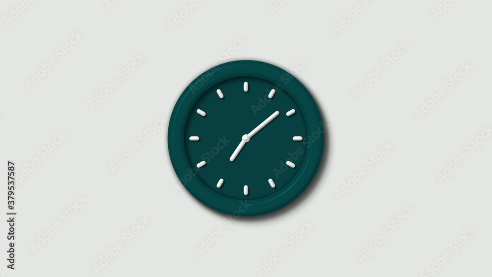 New cyan dark 3d wall clock on white background,wall clock New cyan dark 3d wall clock on white background,wall clock