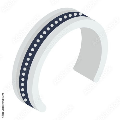 
A beautiful design of bracelet in isometric vector
