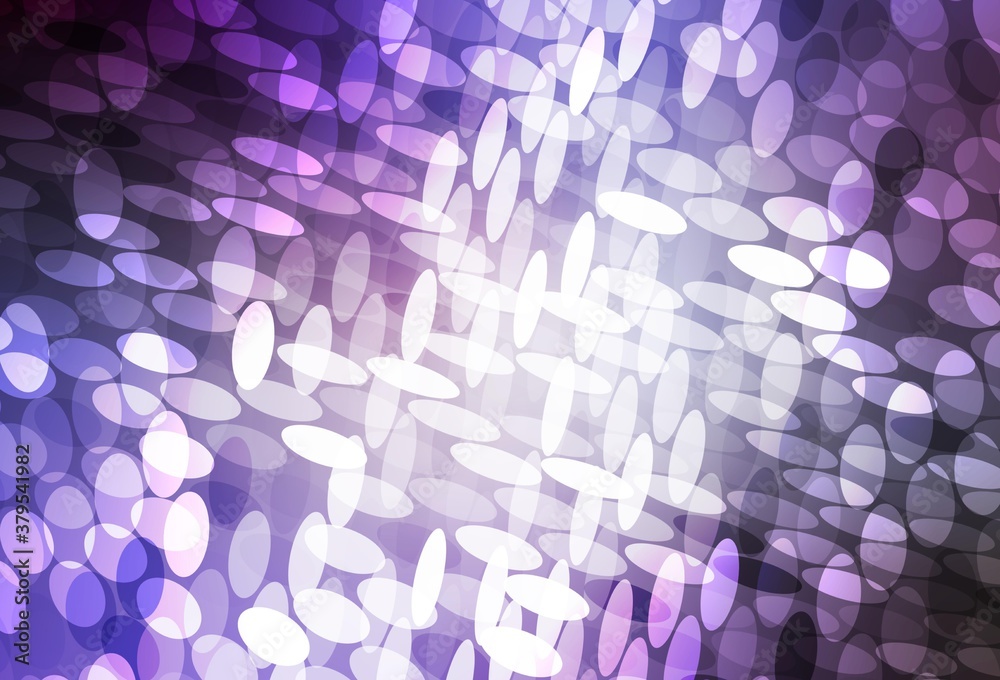 Light Purple vector background with bubbles.