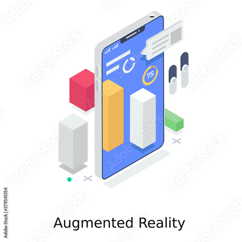  Isometric illustration of augmented reality   © Vectors Market