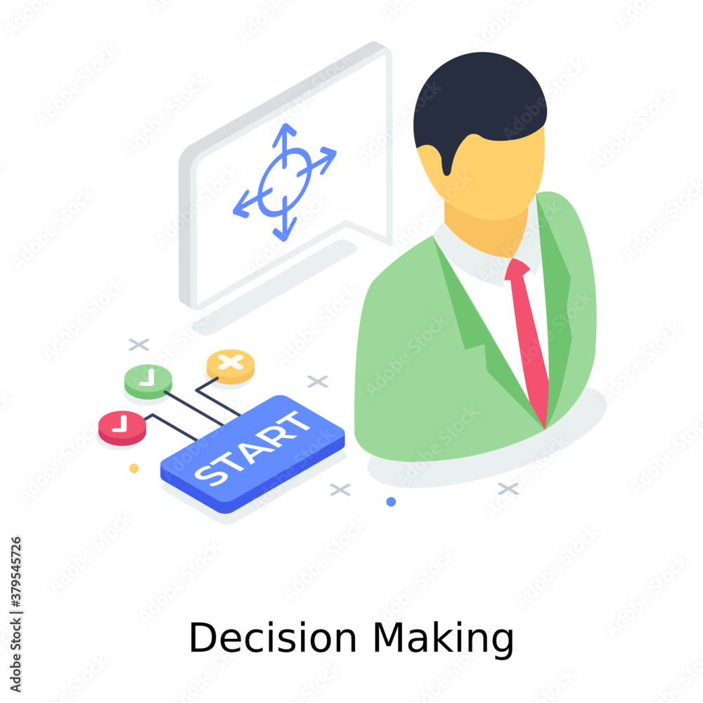 Decision making vector style, business solution
Decision making vector style, business solution