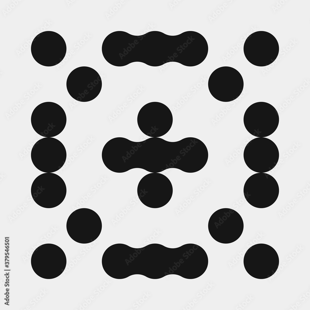 Abstract Cross Pattern Dots Logo generative computational art illustration Abstract Cross Pattern Dots Logo generative computational art illustration