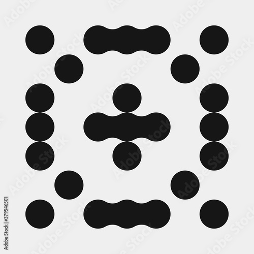 Abstract Cross Pattern Dots Logo generative computational art illustration