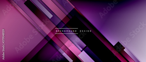 Dynamic lines on fluid color gradient. Trendy geometric abstract background for your text, logo or graphics