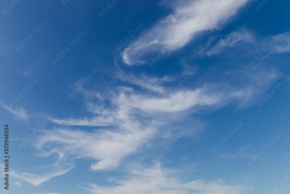 nature background. white clouds over blue sky