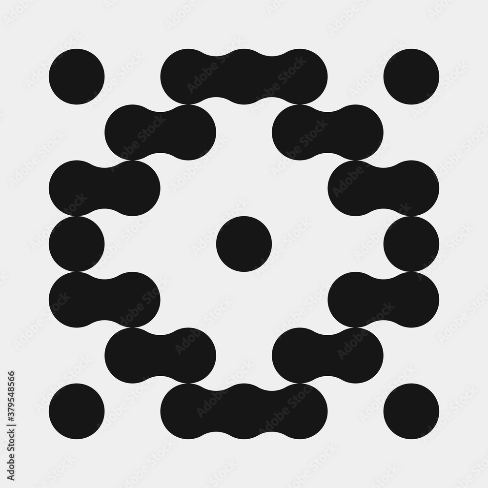 Abstract Cross Pattern Dots Logo generative computational art illustration Abstract Cross Pattern Dots Logo generative computational art illustration