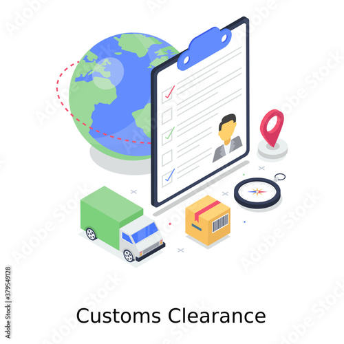 
An illustration of custom clearance in editable style 
